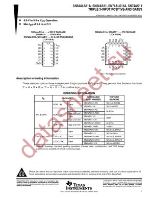 SN74AS11NSR datasheet  